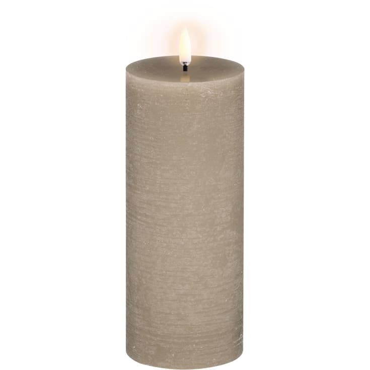 4 st Uyuni LED blockljus, batteri, beige