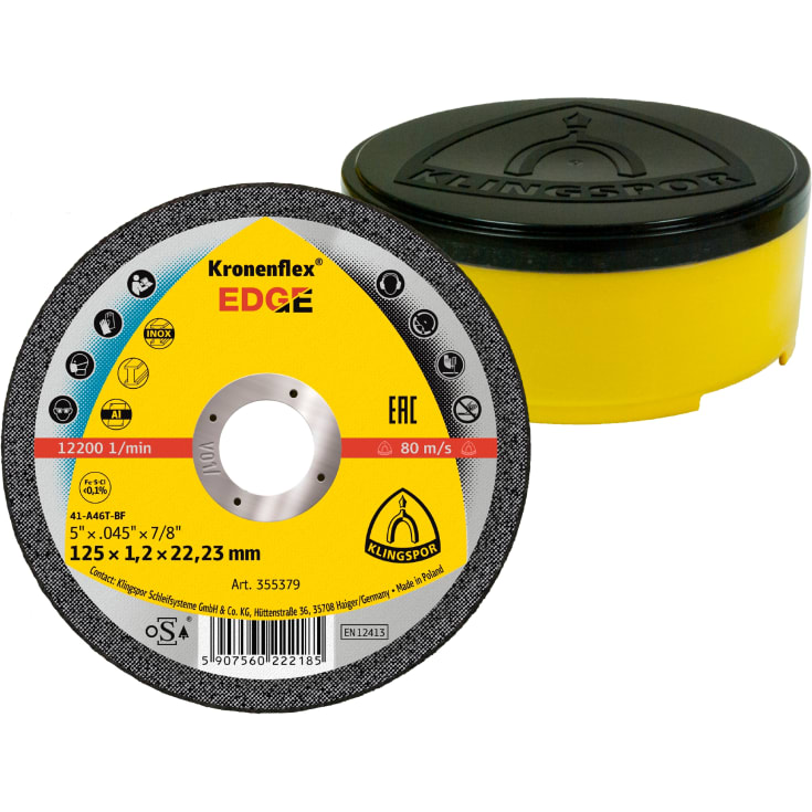Klingspor kappeskive EDGE Special, 125 x 1,2 mm, Rett, 25 stk.