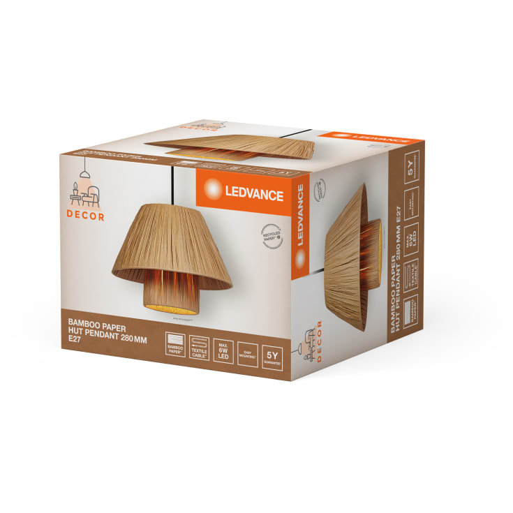 Ledvance Decor Bamboo Paper pendel, Ø28 cm