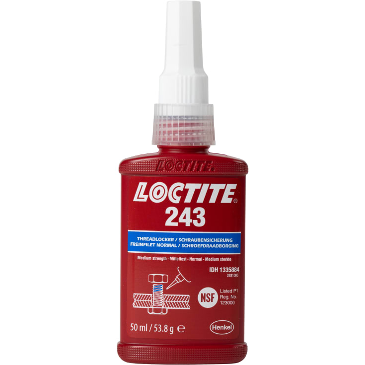 Loctite 243 gänglåsning, medium styrka, 50 ml