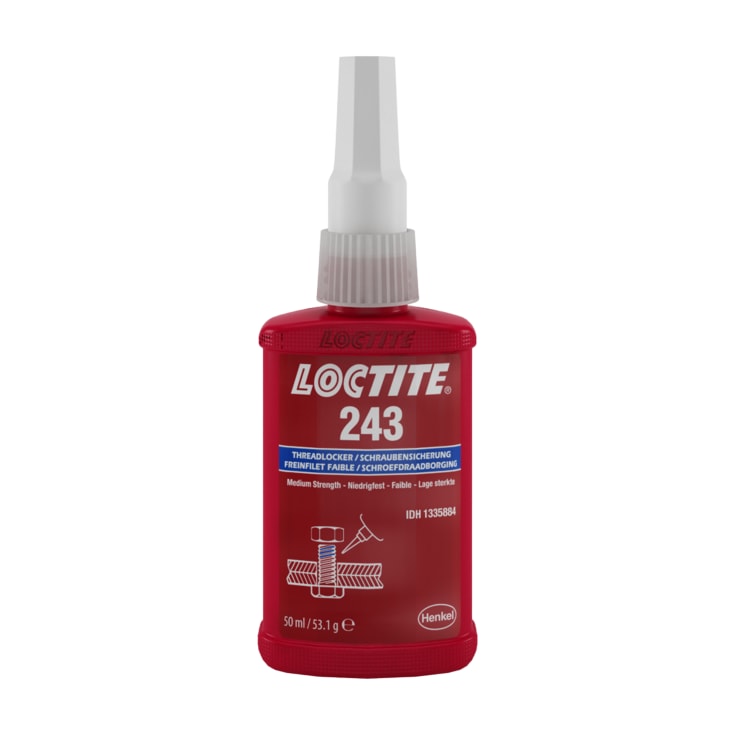 Loctite 243 gänglåsning, medium styrka, 50 ml