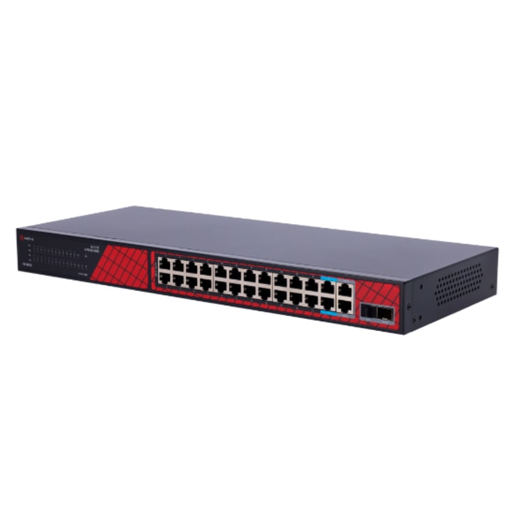 Safire PoE Switch 300W, 22x30W PoE + 2x60W Gigabit PoE, 2 xSFP…