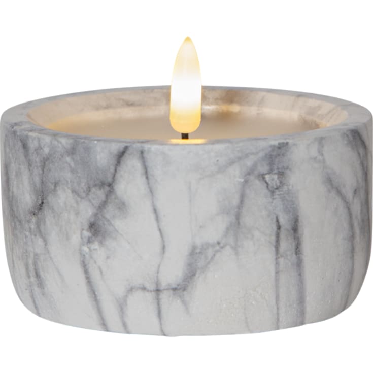 Star Trading Flamme Marble LED blokklys, batteri