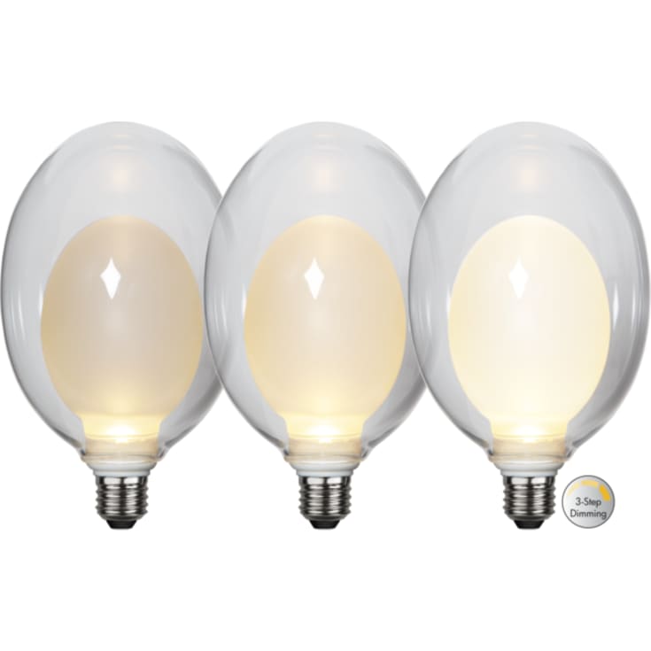 10 st Star Trading Space E27 globlampa, 3,5W, 3-stegs dimmer