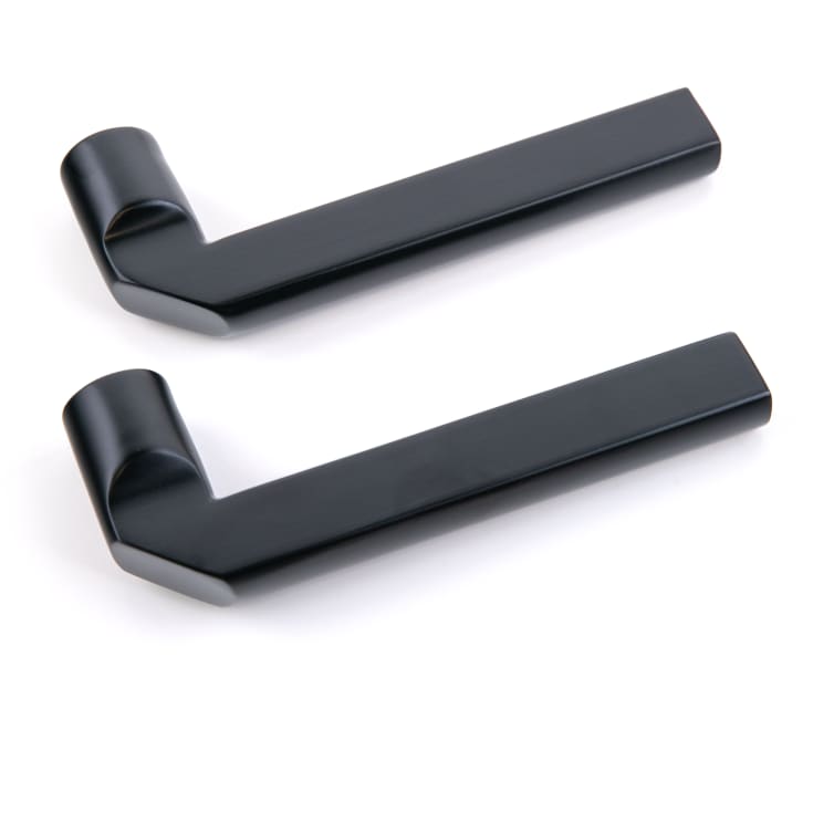 Flatt L-håndtakssett for T-Lock, sortlakkert, 2 stk.