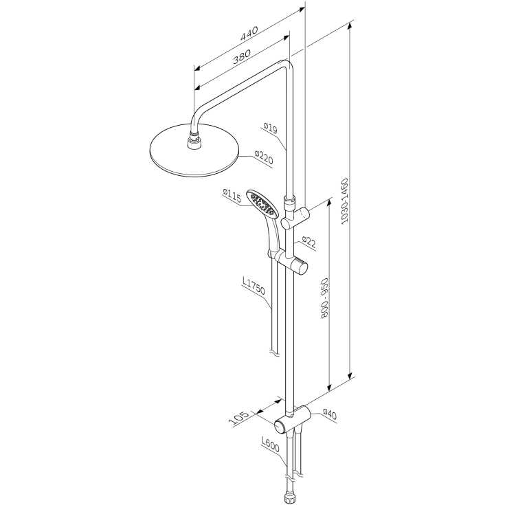 AM.PM hit brusesæt, krom