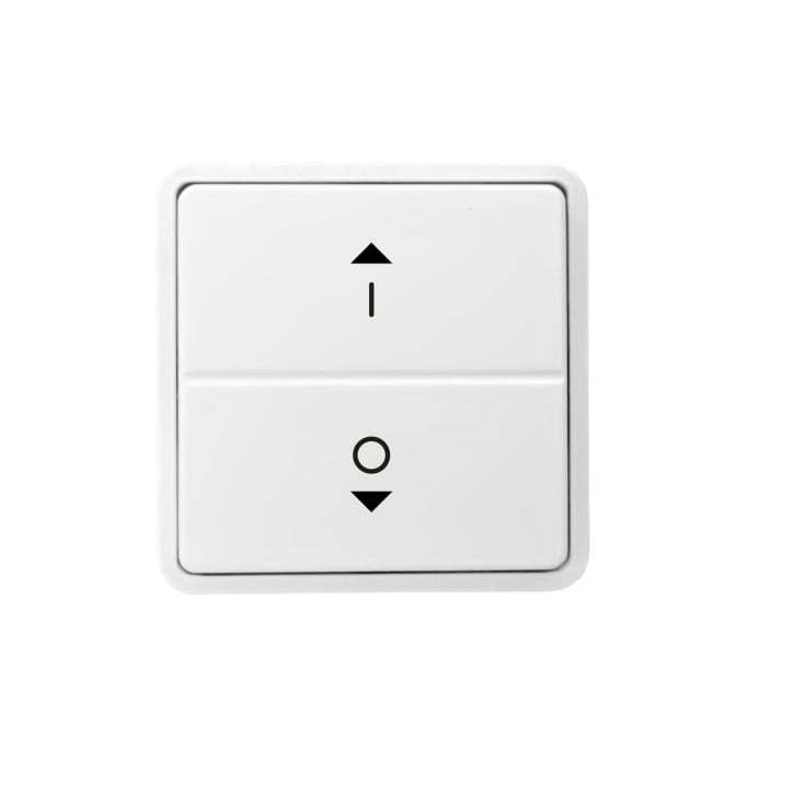 Kabelansluten och batterilös m/2 push med ikoner, vit Ral9016, WS2-216Z
