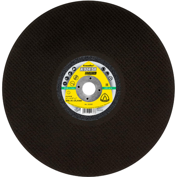 Klingspor kappeskive A 924 SX, for stål, 350 x 4 mm
