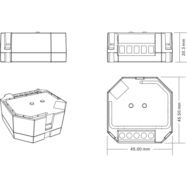 Smartkontakten Zigbee boks relæ, 2 kanaler