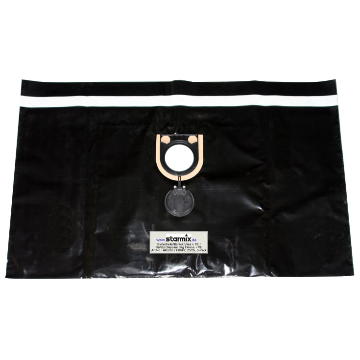 Starmix plast/fleece-støvsugerposer til asbeststøvsuger, 5 stk.