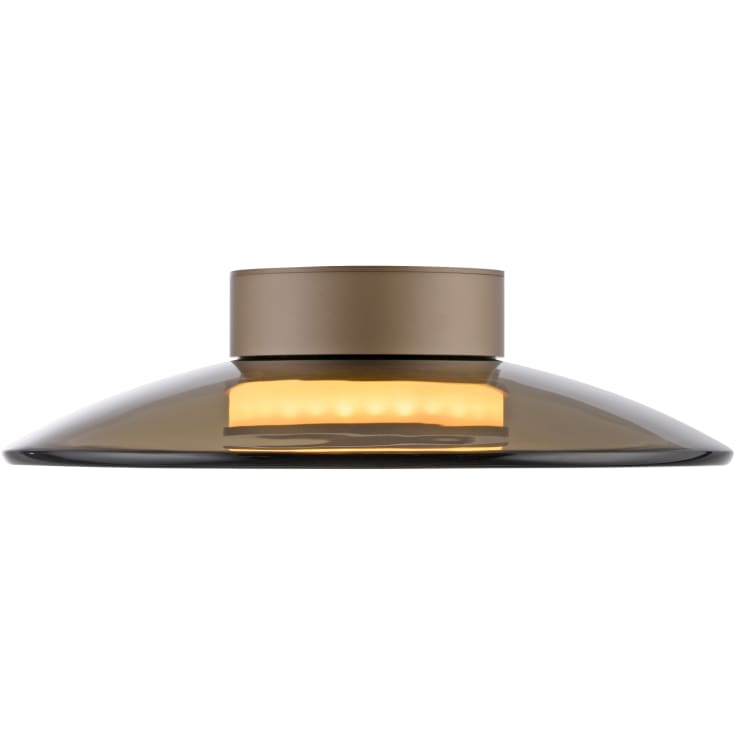 Pure Moon loftplafond i glas, Ø320mm tonet brun