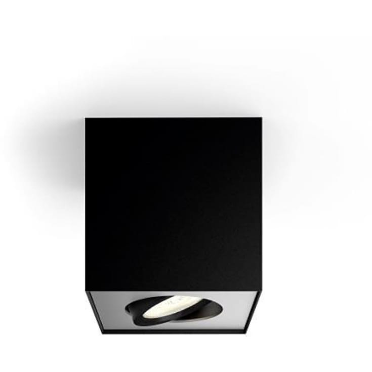 Philips myLiving Box Single påbygningsspot, sort