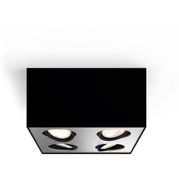 Philips myLiving Box Special downlight utanpåliggande, svart