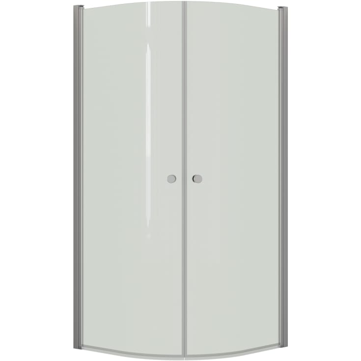 Dansani Match dusjhjørne, modell E+E, 79x89, klart glass, satin profil