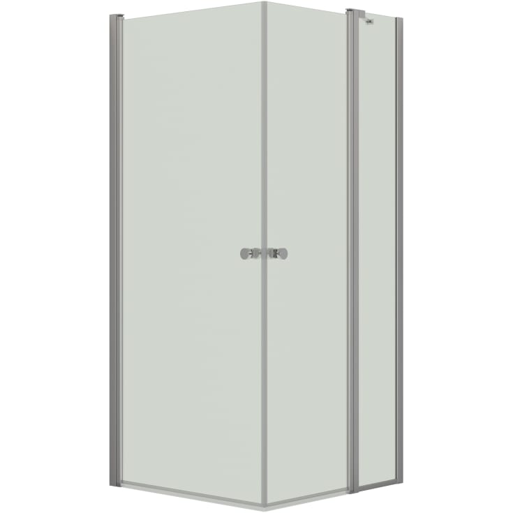 Dansani Match brusehjørne, model A+C, 79x99 cm, klart glas, satin profil