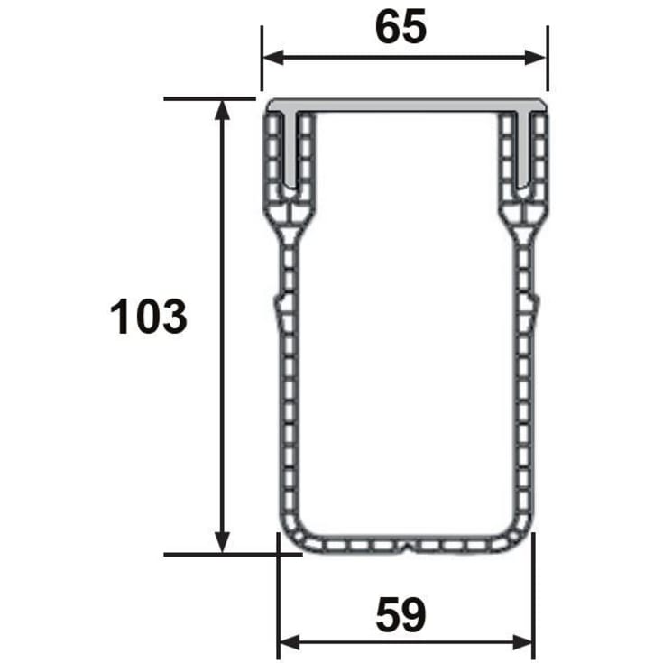 Star Drain afløbsrende, 100 cm, sort aluminium