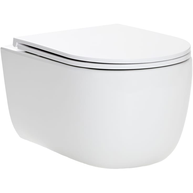 Cassøe Silent væghængt toilet, uden skyllekant, hvid