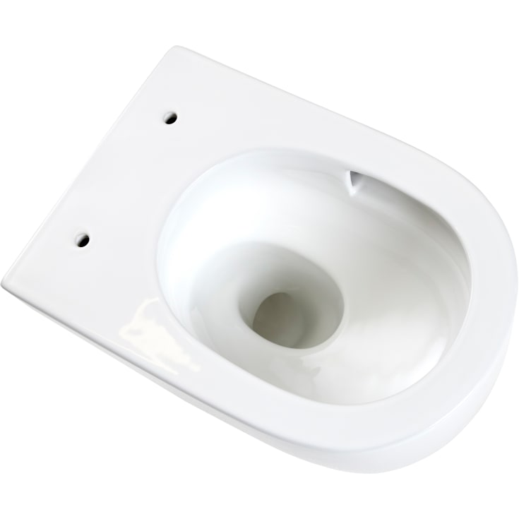 Cassøe Silent væghængt toilet, uden skyllekant, hvid