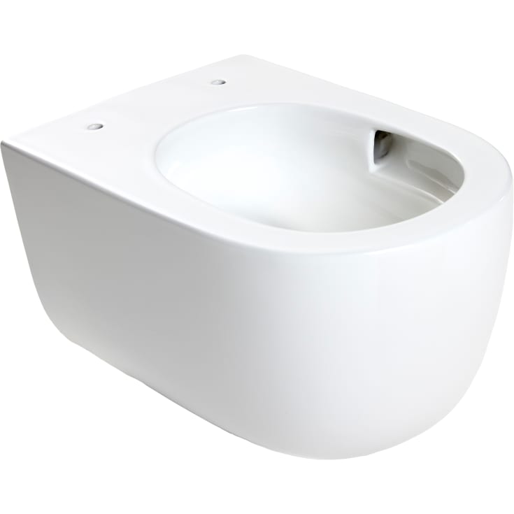 Cassøe Silent væghængt toilet, uden skyllekant, hvid