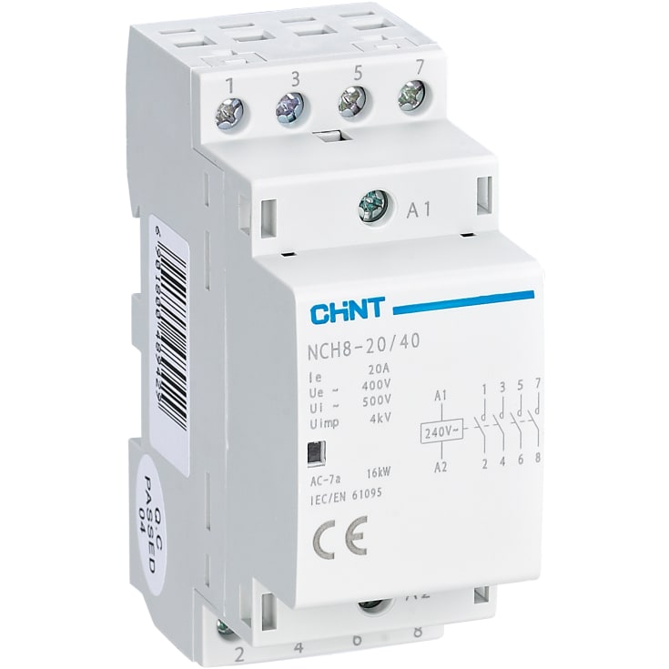 Schneider Chint NCH8-25/40 Modulkontaktor, 230V, 4 slutte, 25A