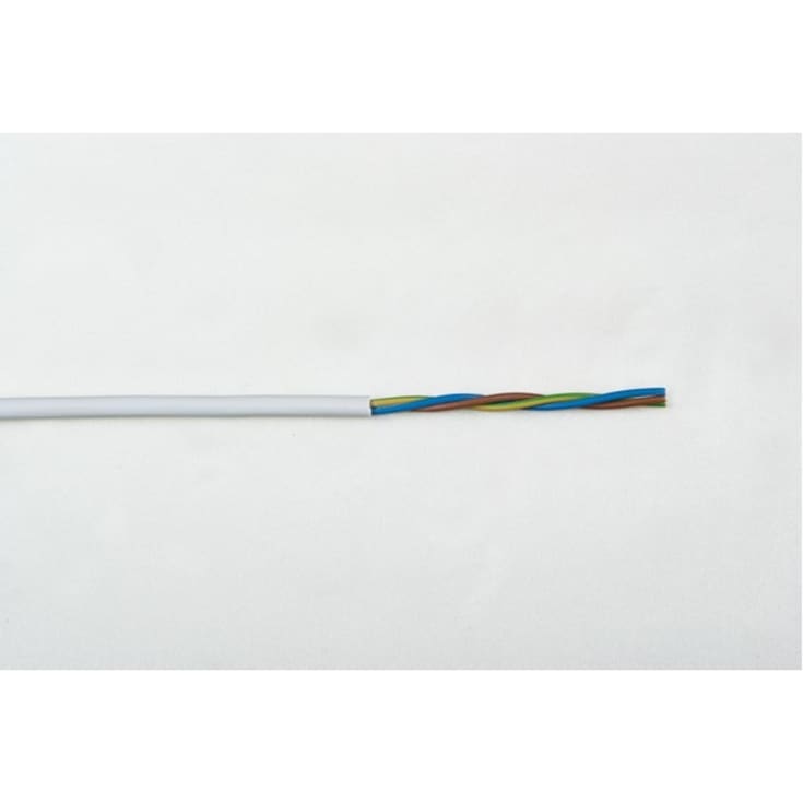 100 meter Ledning H05VV-F 3G1 hvid, R100