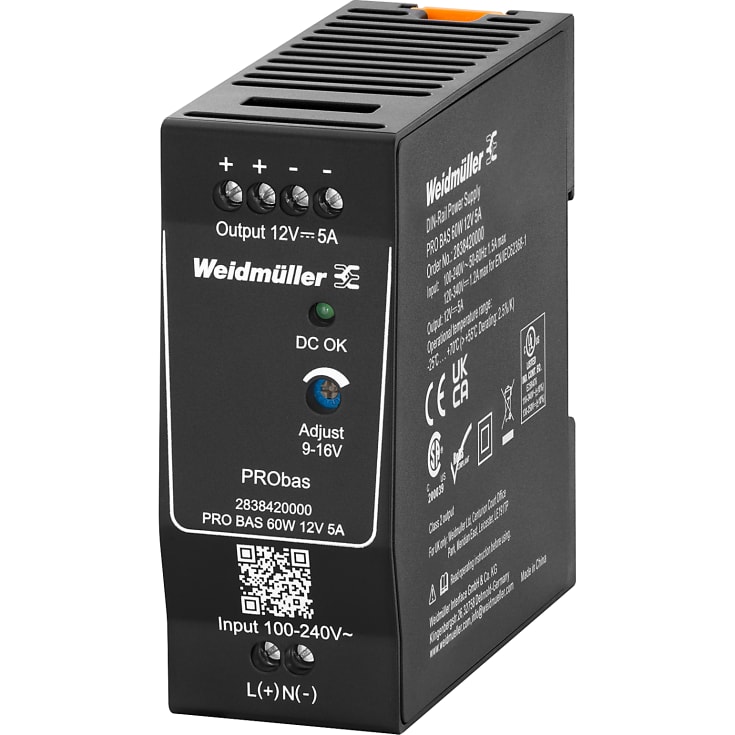 Strømforsyning Pro Bass 60W 12VDC 5A