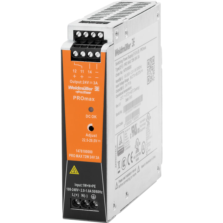 Strömförsörjning Pro Max 72W 24VDC 3A