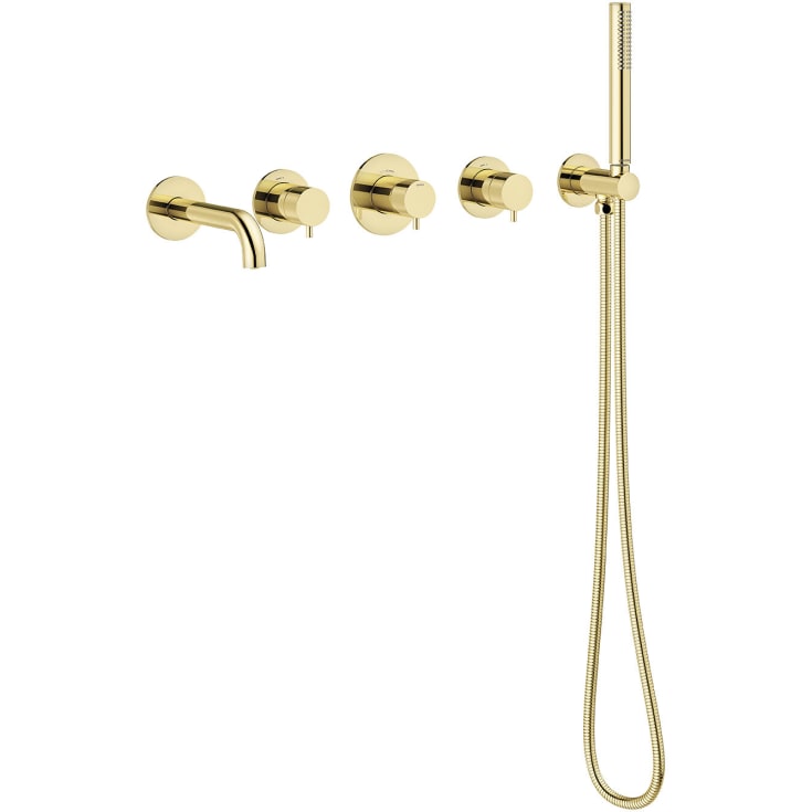 Damixa Silhouet BS2 kararmatur med brusesæt, poleret messing PVD