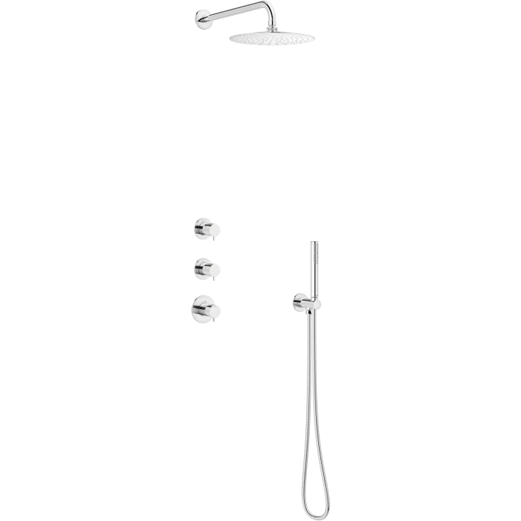 Damixa Silhouet XS1 brusesæt, vandbesparende, krom