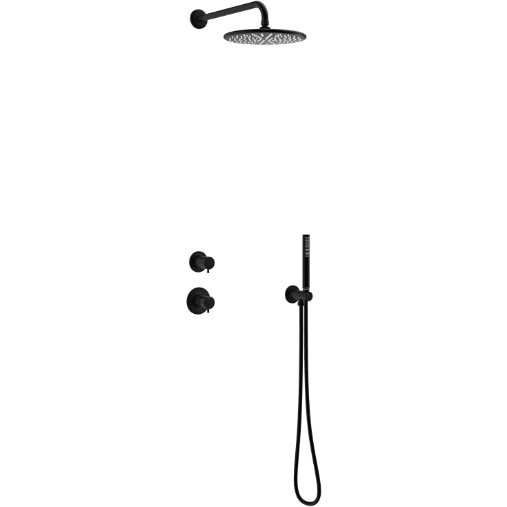 Damixa Silhouet DS1 brusesæt, vandbesparende, mat sort