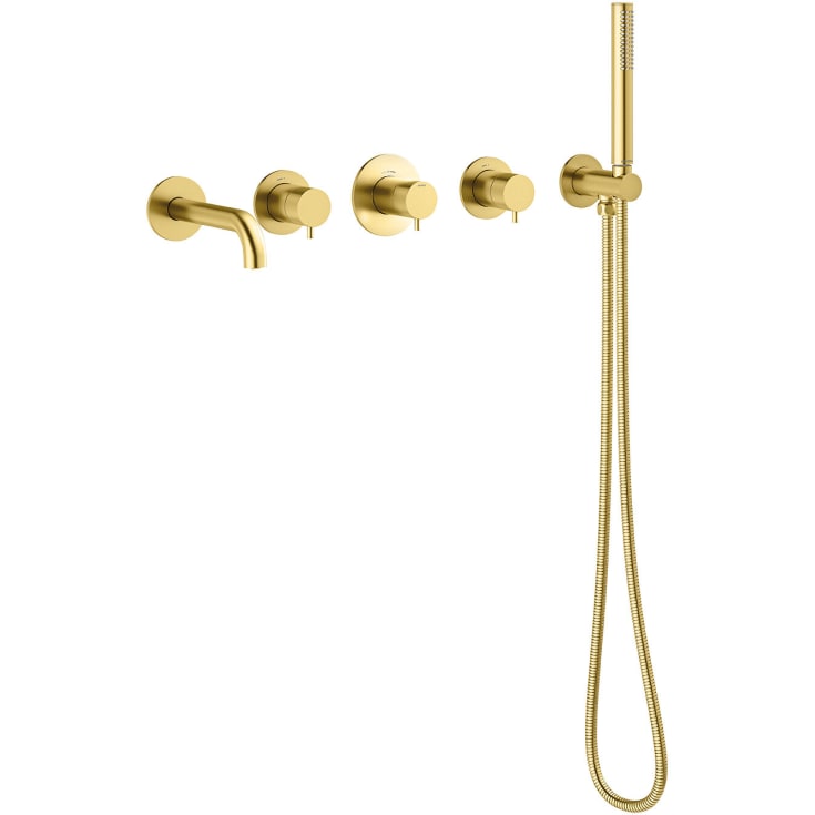 Damixa Silhouet BS2 kararmatur med brusesæt, børstet messing PVD