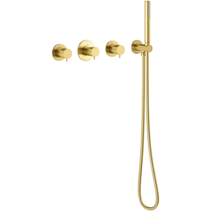 Damixa Silhouet BS1 kararmatur med brusesæt, børstet messing PVD