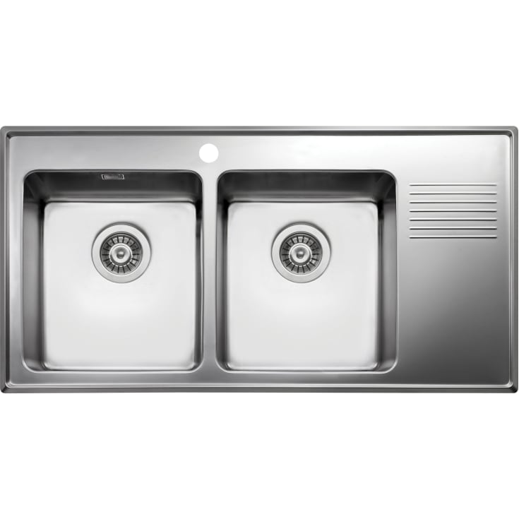 Intra Omnia 97DLF køkkenvask, 97x51 cm, rustfrit stål