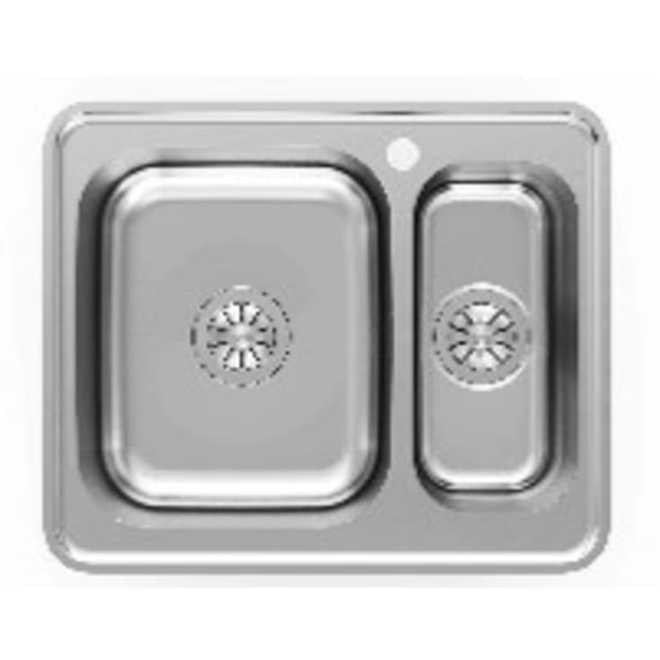 Intra Nivis NIV62SHLF køkkenvask, 62x51,5 cm, rustfrit stål