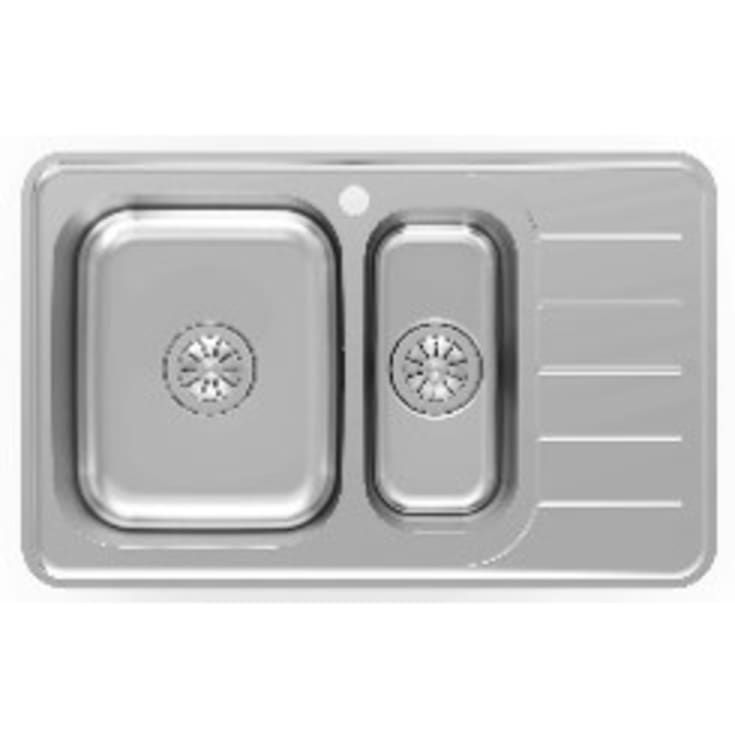 Intra Nivis NIVD82SHLF køkkenvask, 82,51,5 cm, rustfrit stål