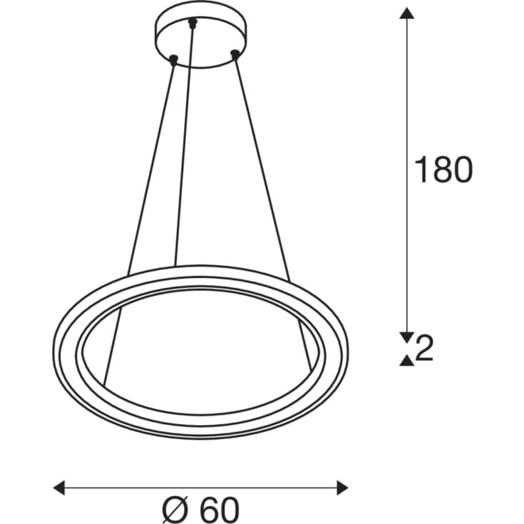 SLV One Flat pendellampa, vit