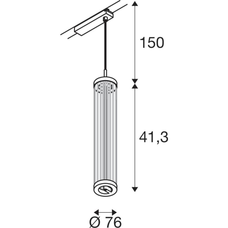 SLV Quimera 1F skinnependel, kobber