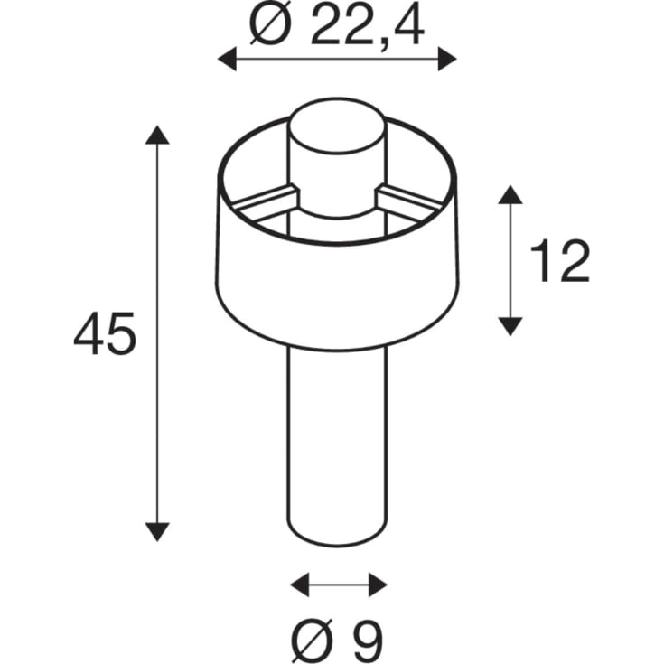 SLV Photoni pullert, rustfarvet, 45cm