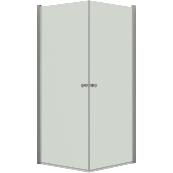 Dansani Match hörndusch, modell A+A, 69x69 cm, klart glas, satin profil