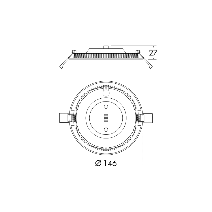 THORNeco Downlight ZOE 130mm 6,5W 700/550/330lm 3K-4K hvid