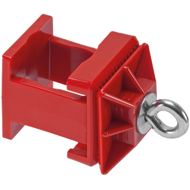 Skilteholder til rør, 40x40 mm eller Ø 42 mm