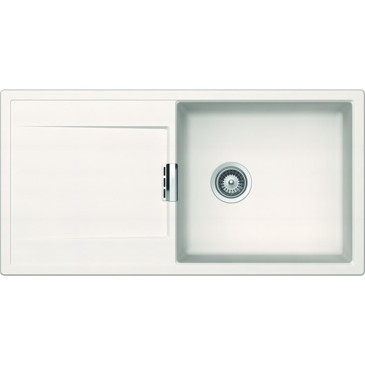 Intra Mono D100L-P køkkenvask, 100x51 cm, hvid
