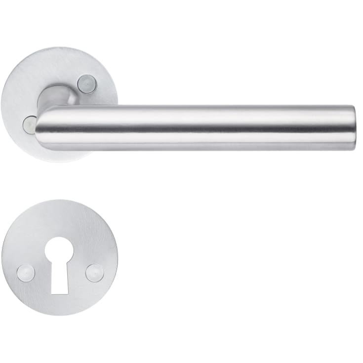 Beslagsboden Basic Modern dørhåndtag, børstet rustfrit stål, 3 stk.