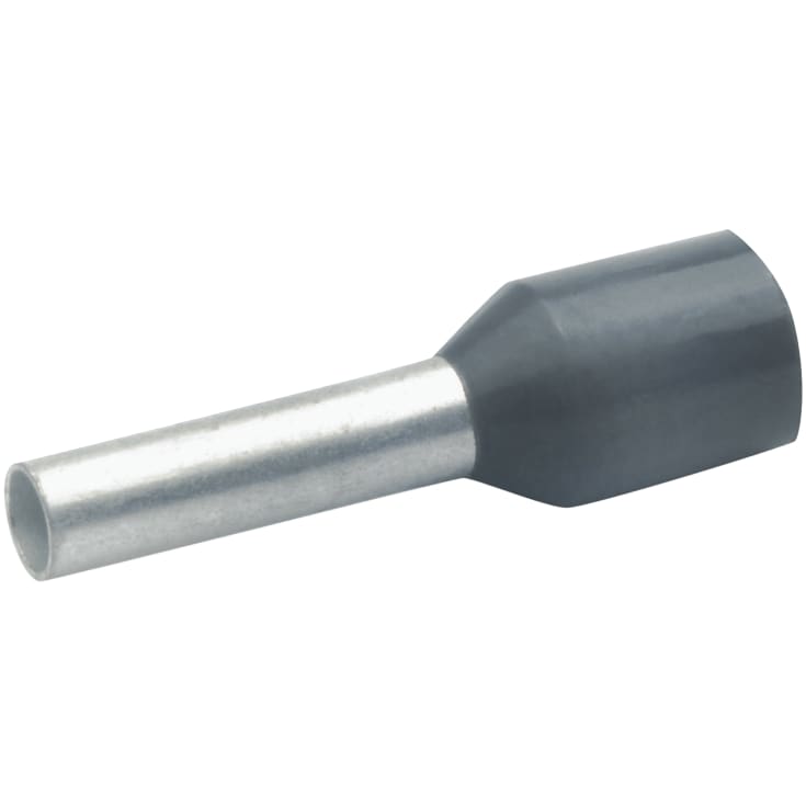 500 stk Terminalrør Isolert 1,5 mm², L: 8/14 mm svart, DIN 46228 del 4