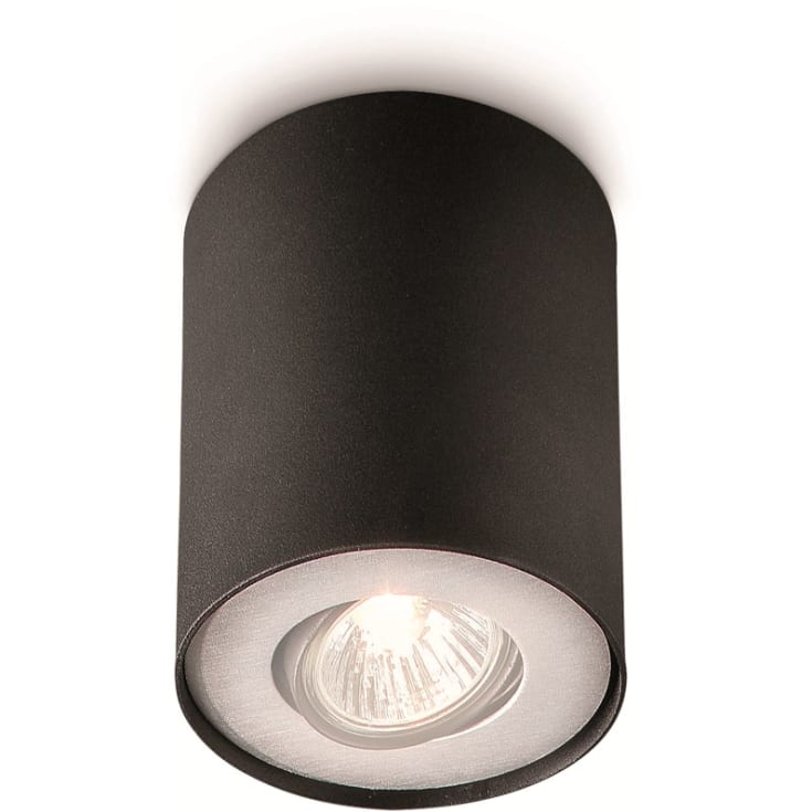 Philips myLiving Pillar downlight utanpåliggande, svart