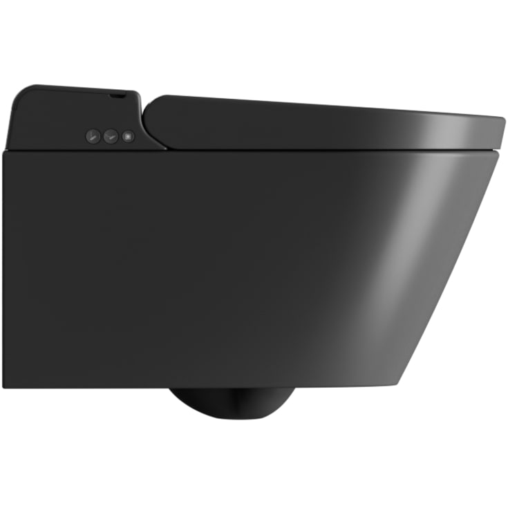 GSI WClean douchetoilet, uden skyllekant, rengøringsvenlig, mat sort
