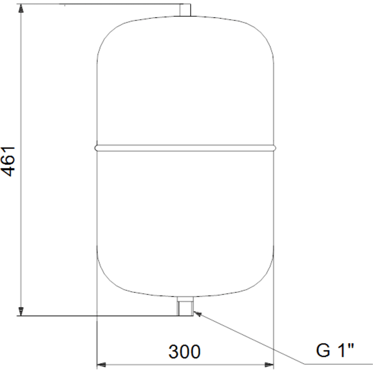 Grundfos GT-T hydrofor, 24 liter.