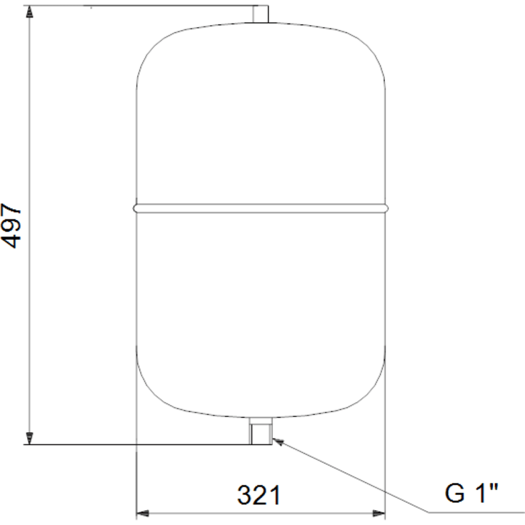 Grundfos GT-T hydrofor, 33 liter