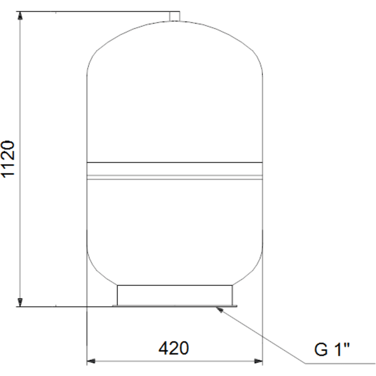 Grundfos GT-T hydrofor, 130 liter