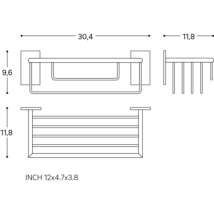 Cosmic Stick brusehylde, mat hvid